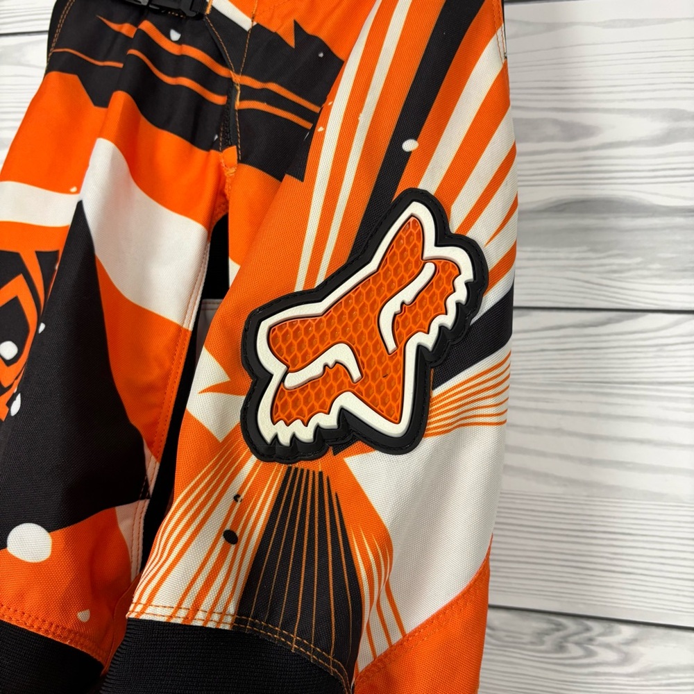 FOX RACING 180 YOUTH KIDS MOTOCROSS PANTS ORANGE BLACK SIZE 24 (AGE 8) - Picture 4 of 13